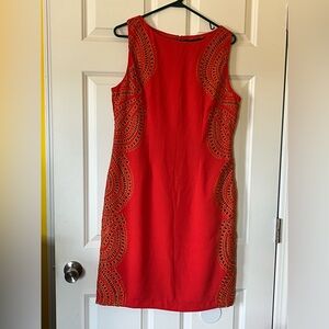 Elegant Red Sleeveless Dress